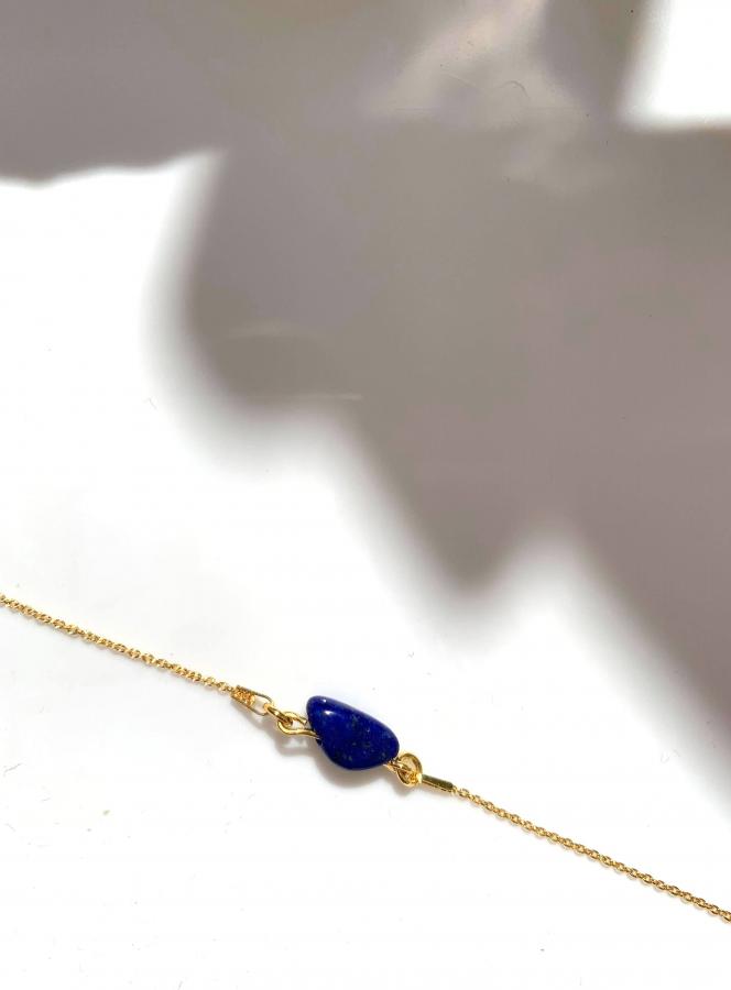 One lapis lazuli - tinybeads náramek - stříbro 925/1000
